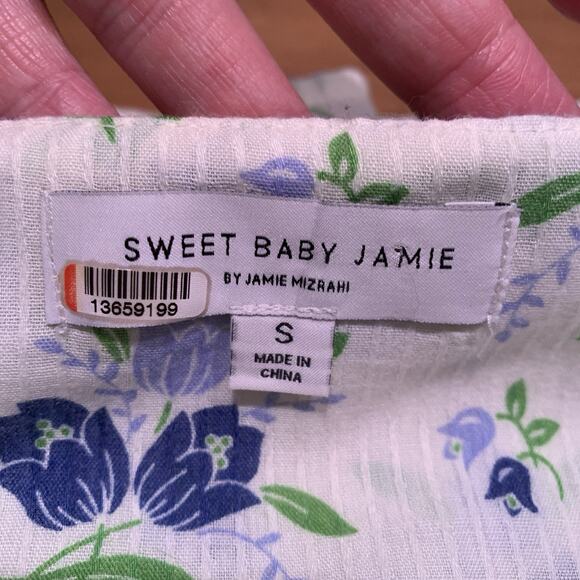 Womens‎ Milkmaid Floral Tiered Ruffle Midi Dress Sz Cottage Prairie Romantic - Picture 12 of 16